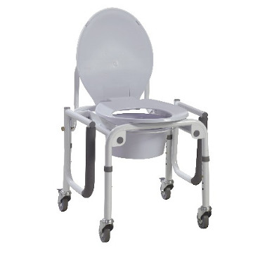 Drop Arm Commode with Wheels