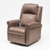 Dual Motor Electric Recliner Chair|Shiatsu Massage &amp; Heating |Adjustable Neck &amp; Lumbar Support| Cocoa Colour