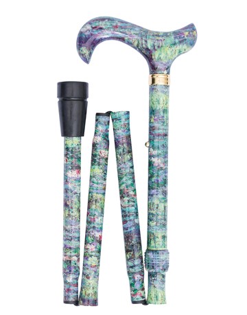 Fashion Folding Derby Walking Stick | Water Lillies by Claude Monet