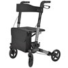 Foldy Easy Folding Lightweight Rollator | Metalic Silver