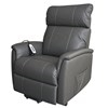 Deluxe Leather Dual Motor Rise Recliner|Harrington|Slate Grey