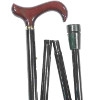 Folding Adjustable Derby, Black with Burgundy Handle