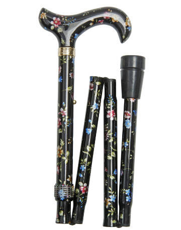 Fashion Folding Derby, Black Floral