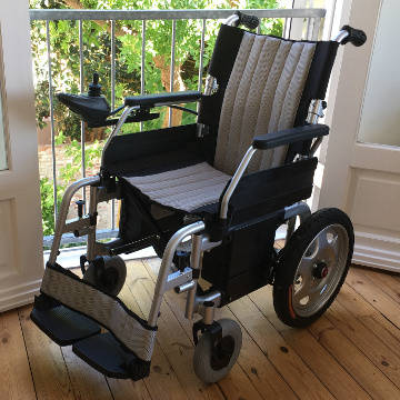 Electric Wheelchair, Foldable with Dual Battery