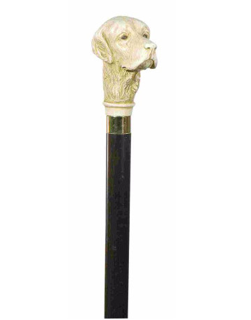 Retriever, Imitation Ivory Collectors Cane