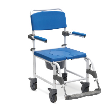 Aluminium Shower Commode Chair with Wheels