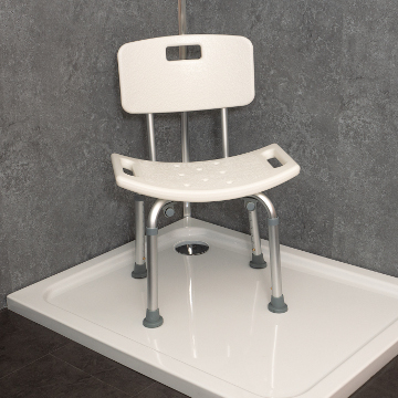 Height Adjustable Shower Chair with Back