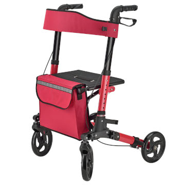 Foldy Easy Folding Lightweight Rollator | Red