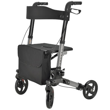 Foldy Easy Folding Lightweight Rollator | Titanium